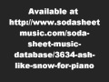 Ash Like Snow Piano Sheets 