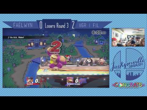 Jax Smash Weekly 5/4/17 - Fil(Cloud/Mario) Vs Afmbot(Donkey Kong) - Wii U Losers Top 8