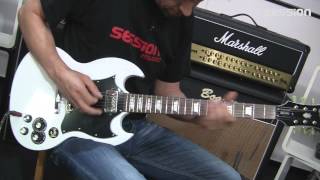 Video thumbnail for EPIPHONE Ltd Ed 1966 G 400 Pro NH AW by session