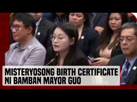 Iregularidad sa personal background ni Bamban Mayor Alice Guo, kinwestiyon sa Senado