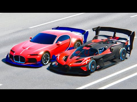Bugatti Atlantic GTR Concept vs Bugatti Bolide GTR at Drag Race 20 KM