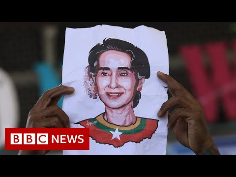 昂山素季出現在緬甸法庭上的視頻 - BBC News (Aung San Suu Kyi appears in Myanmar court on video - BBC News)