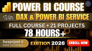 Power BI Course + 21 Power BI Projects | With DAX & Power BI Service |Complete video Course #powerbi