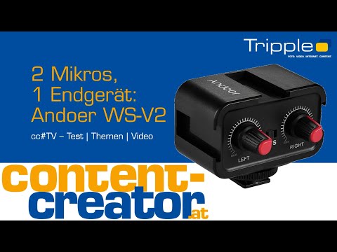 cc#TV Zwei Mikrophone an eine Kamera mit Andoer WS-V2