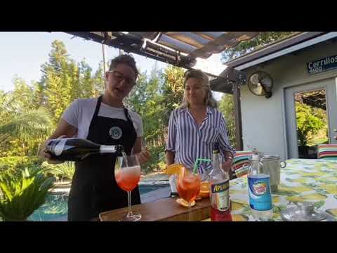 Tuscan Women Cook Prepare an Aperol Spritz