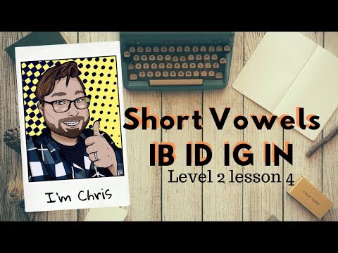 Adult Phonics Level 2 lesson 4 Short Vowel I: IB ID IG IN Sounds and Words | Quick Phonics Lesson