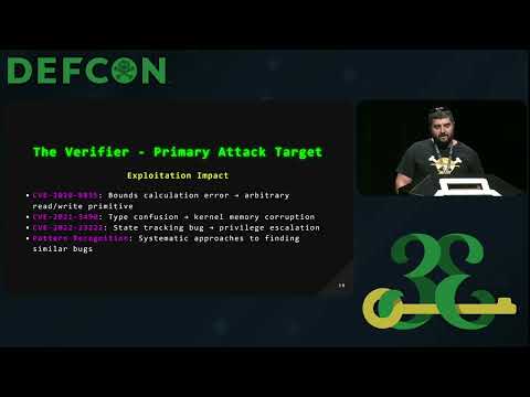 DEF CON 33 - Finding and Exploiting Kernel Vulnerabilities in the eBPF Subsystem - Agostino Panico