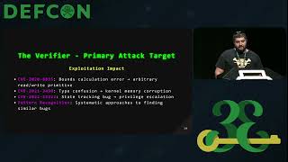 DEF CON 33 - Finding and Exploiting Kernel Vulnerabilities in the eBPF Subsystem - Agostino Panico