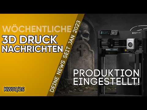 3D Druck News: Bambu P1P eingestellt, 5-Achsen Druck Revolution, neue Scanner & Laser