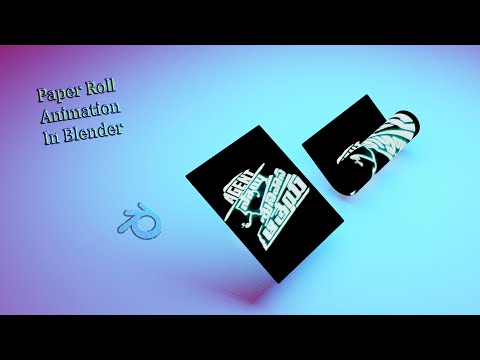 Paper roll animation in blender 2.93 | easy steps for beginners tutorial | Get 3D | Animation