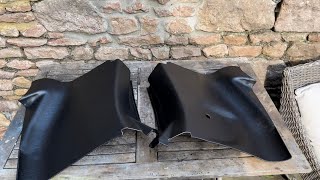 Mercedes R107 SL: Naprawa i obicie boczków tylnych