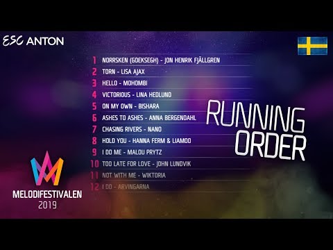 MELODIFESTIVALEN 2019 FINAL | RUNNING ORDER ᴴᴰ