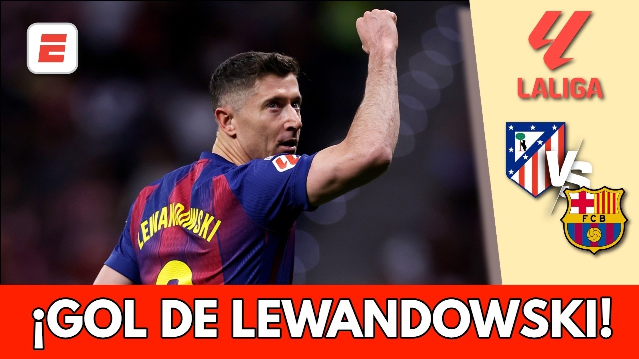 LEWANDOWSKI ingresó desde la banca y marcó el de irse arriba 2-1 para el BARCELONA | La Liga
