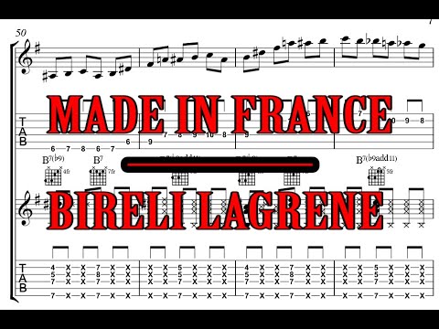 MADE IN FRANCE/ BIRELI LAGRENE (GYPSY JAZZ) DUO#26 [MY TAB FOR GUITAR SONG FOR ACOUSTIC DUO#26]