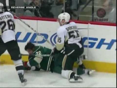 Gonchar hit vs Wisniewski hit