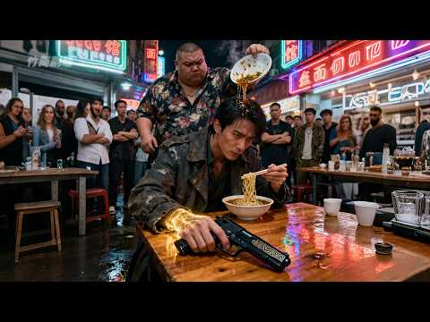 街頭惡霸強佔無人敢反抗，豈料一旁埋頭吃麵的窮小夥竟是剛出獄的無敵殺手！ 1槍秒殺所有混混震驚全場，為曾經的恥辱付出血的代價！#兄弟，你惹错人了