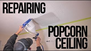 Popcorn Ceiling Repair Patch (The right way!)