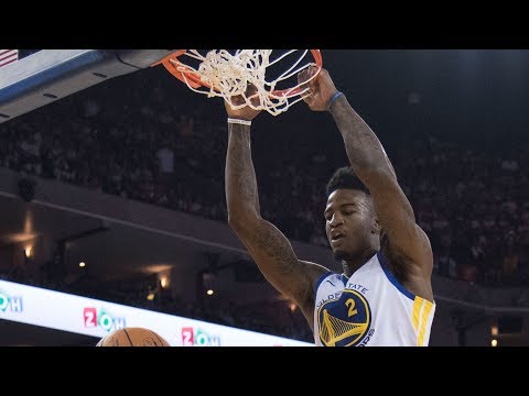 Jordan Bell self alley oop dunk and reaction from Steve Kerr and Rick Carlisle slam dunk contest