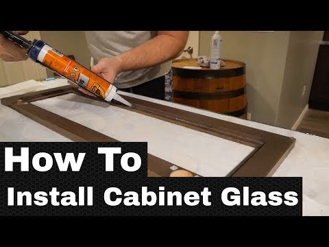 Part of a video titled How To Install Cabinet Door Glass - YouTube