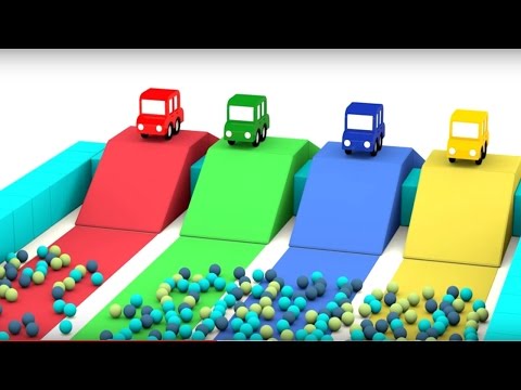 Lehrreicher Zeichentrickfilm - Die 4 kleinen Autos - Wer ist am Schnellsten?