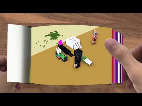 FLIPBOOK  Monster School  SCULPT PEOPLE CHALLENGE   Minecraft Animation004