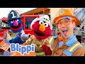 Elmo Grover Blippi Fight FIRES Can YOU Make The FIRE ENGINE Siren Sound Sesame Street