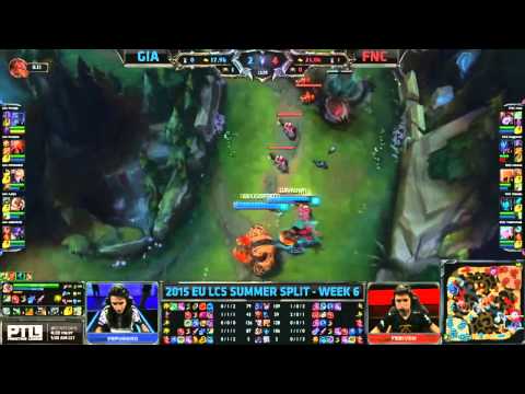 Giants Gaming vs Fnatic   League Of Legends EU LCS 2015 Summer W6D1