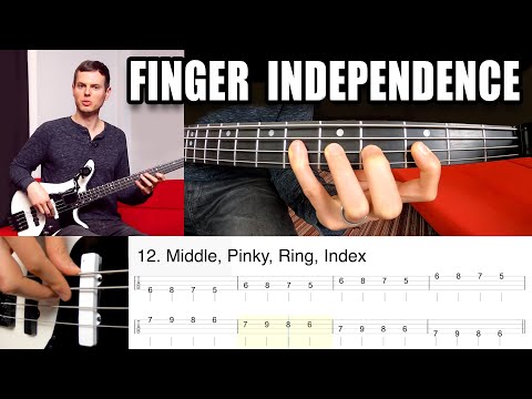 Finger Independence Exercises for Bass - A Mathematical Approach