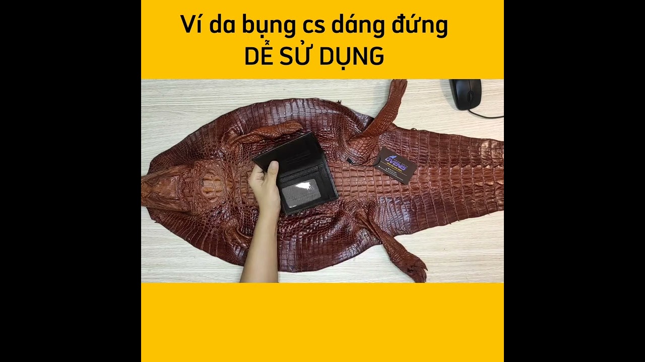 Bóp Nam Dáng Đứng Da Bụng Cá Sấu Siêu Rẻ VS114N