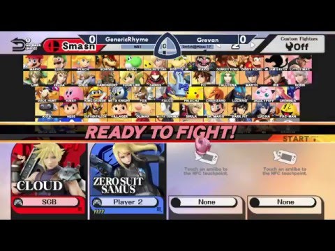 Sm4sh@Mines 17 - GenericRhyme (Cloud) Vs. Grevan (ZSS) - Winners Round 1