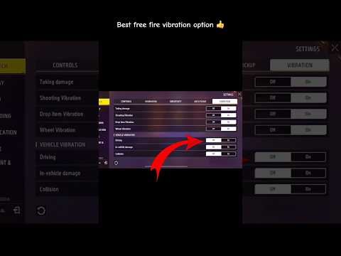 Best vibration option settings free fire ❌ #freefire #freefirefacts #freefiregameplay #gaming #funny