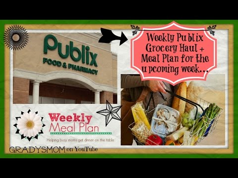 Weekly Grocery Haul from Publix Meal Plan for the week