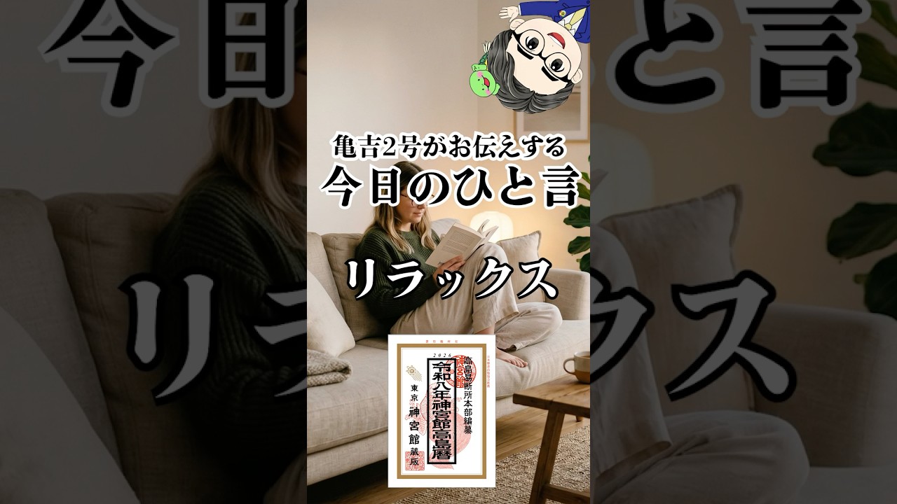 【亀吉2号の今日のひと言】新しい環境に疲れた時の整え方 #新生活 #開運 #リラックス