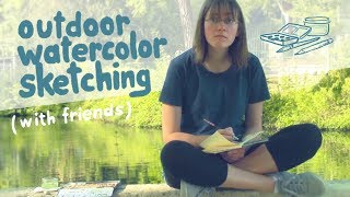 Outdoor Watercolor Sketching (with friends)