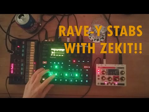 Live Techno with Ravey Stabs from ZEKIT! - "Fjönk" w Digitakt & Volca FM