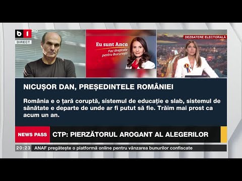 NEWS PASS. CTP: SALUT DISCURSUL PREȘEDINTELUI, SPER SĂ FIE URMAT DE CÂT MAI MULȚI POLITICIENI.P1/3