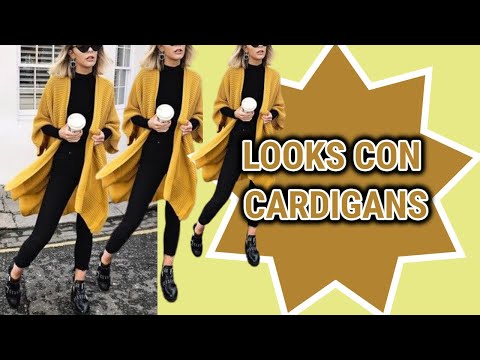 CONJUNTOS de ROPA de MODA y TENDENCIAS con CARDIGANS/ COMBINACIONES MODERNAS CON CHAQUETAS LARGAS