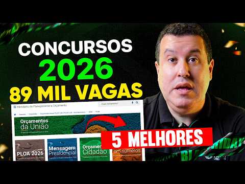 MELHORES CONCURSOS PÚBLICOS PREVISTOS PARA 2026: TODAS AS ÁREAS 😱