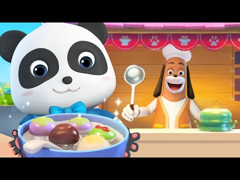 Sweet Rice Balls Chinese Yummy Food Nursery Rhymes Kids Songs Baby Cartoon  BabyBus Mp4 3GP Video & Mp3 Download unlimited Videos Download 