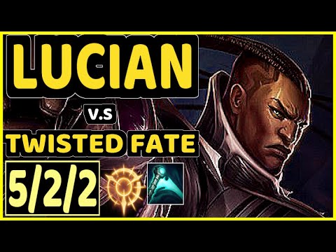 T1 FAKER (LUCIAN) vs TWISTED FATE - 5/2/2 KDA MID GAMEPLAY - KR Ranked GRANDMASTER