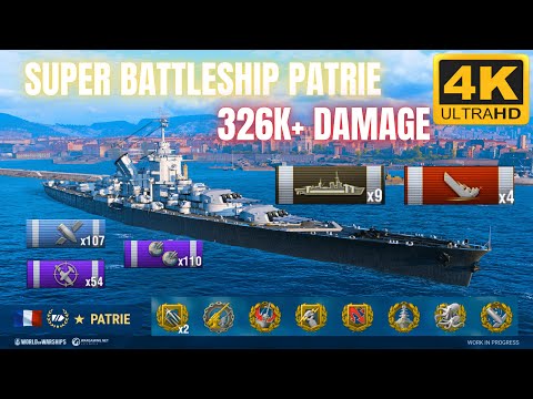 Super Battleship Patrie: IMPRESSIVE 326K+ Damage & 9 Achievement Earned | World of Warships