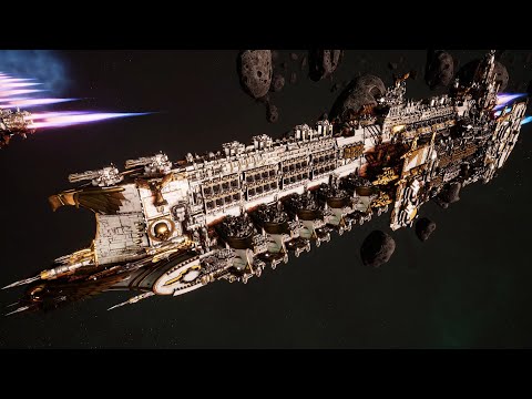 Imperial Navy vs Orks - Skalgrim Mod - Massive Battle - Battlefleet Gothic Armada 2