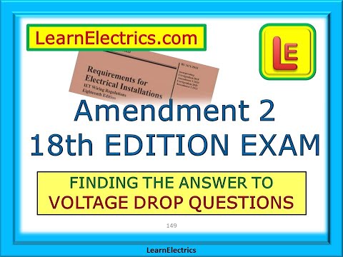 18th EDITION AMENDMENT 2 – VOLTAGE DROP CALCULATIONS – EXAM QUESTIONS – FINDING ANSWERS