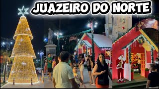 Praça padre Cícero, Juazeiro do Norte Ceará, em Clima de natal 4 de dezembro de 2025