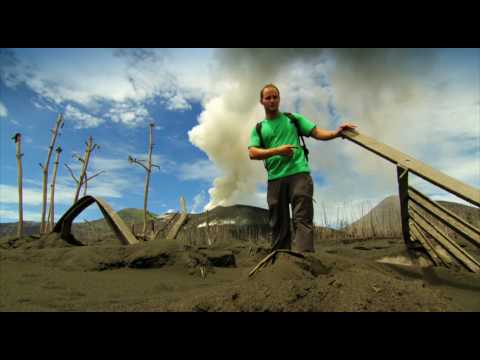 Mt Tavurvur erupting in Rabaul, Papua New Guinea
