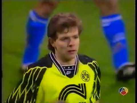 Copa UEFA 1994/1995: Borussia Dortmund 3-1 Deportivo La Coruña (06/12/1994). Narración en español.