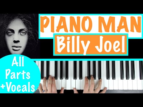 How to play PIANO MAN - Billy Joel Piano Tutorial Chords Accompaniment