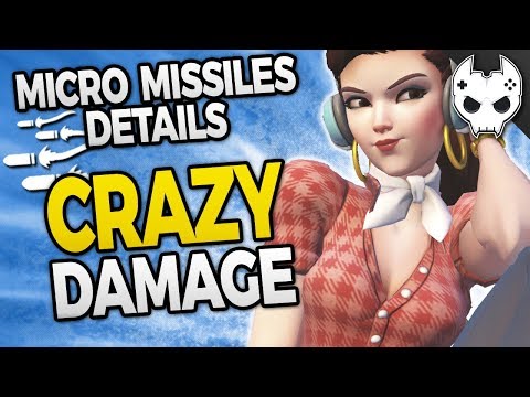 Overwatch - DVA MICRO MISSILES CRAZY DAMAGE! - New Ability Details