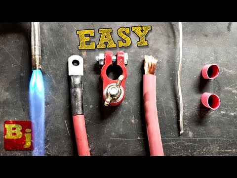 Part of a video titled How to Make Your Own Battery Cables the Easy Way - YouTube