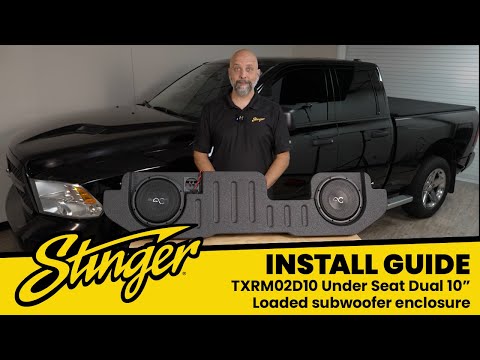 Install: RAM Truck (2002-2025) Under Seat Dual 10\" Sealed Loaded Subwoofer Box Enclosure